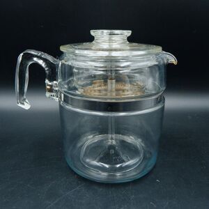 Pyrex Glass Coffee Pot Flameware StoveTop 6-9 Cup Percolator Complete #7759-B